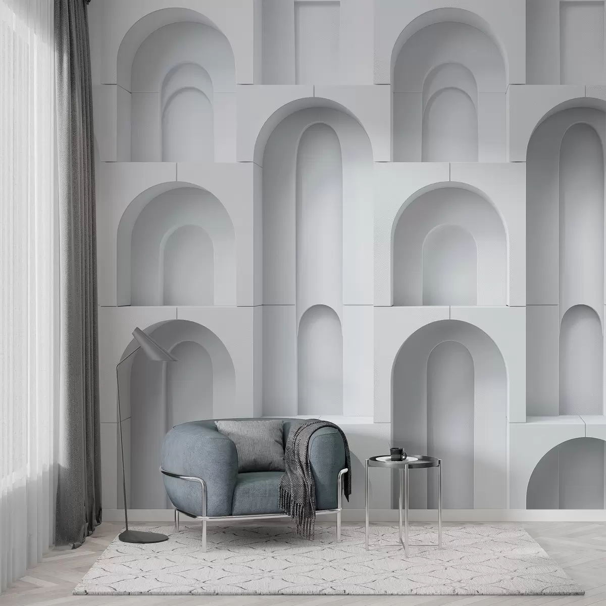 Fototapet volymetriska bågar w04282