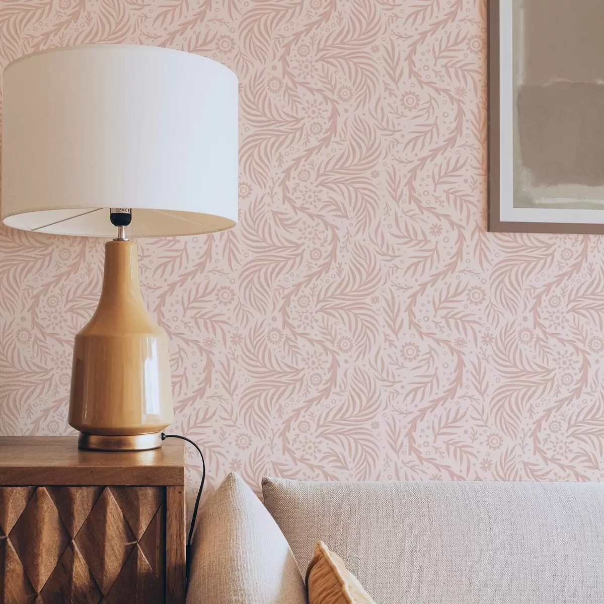 Bakgrund Ljusrosa blommiga element på en rosa bakgrund a00290