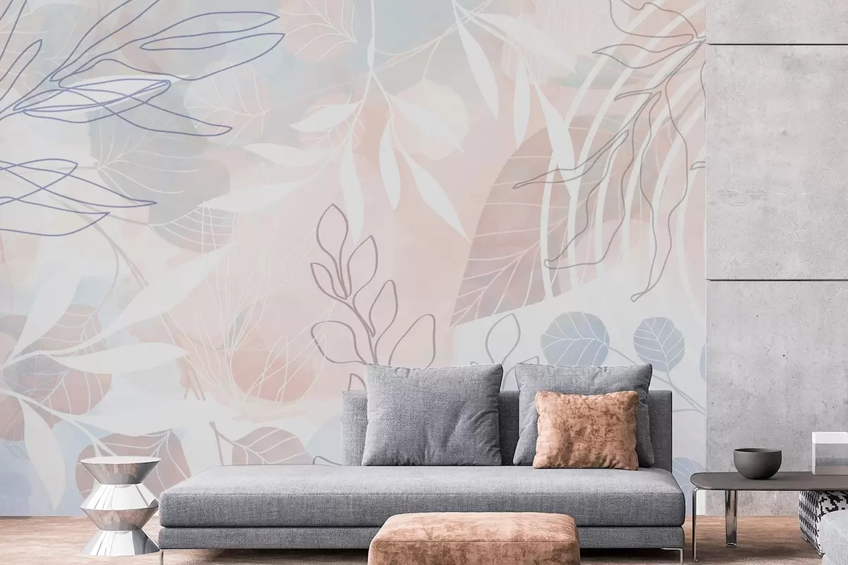 Fototapet Abstraktion av växter w04297