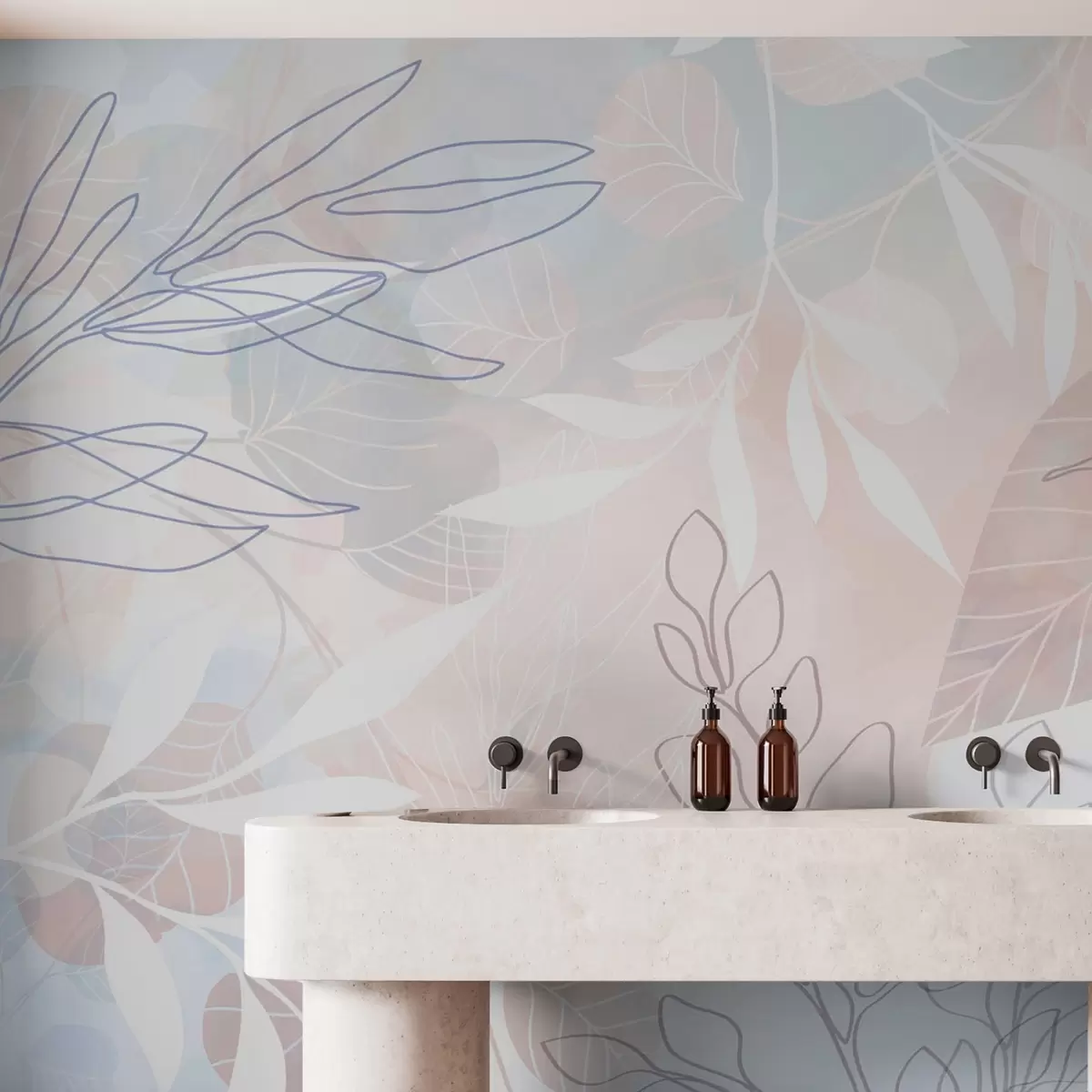 Fototapet Abstraktion av växter w04297