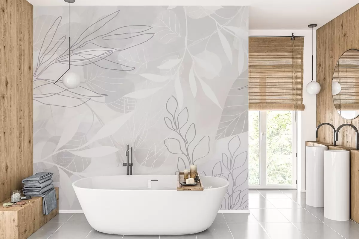 Fototapet Abstraktion av växter w04297v1