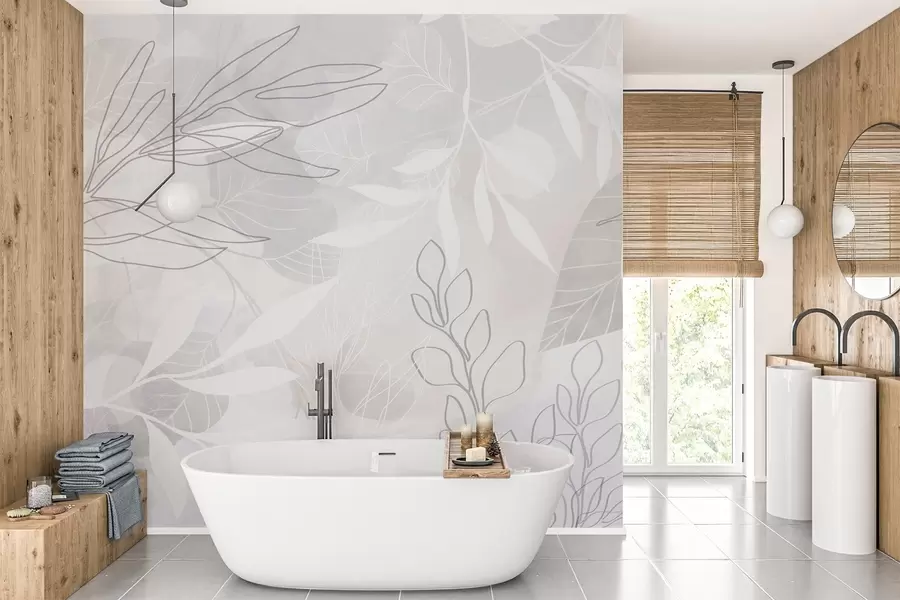 Fototapet Abstraktion av växter w04297v1