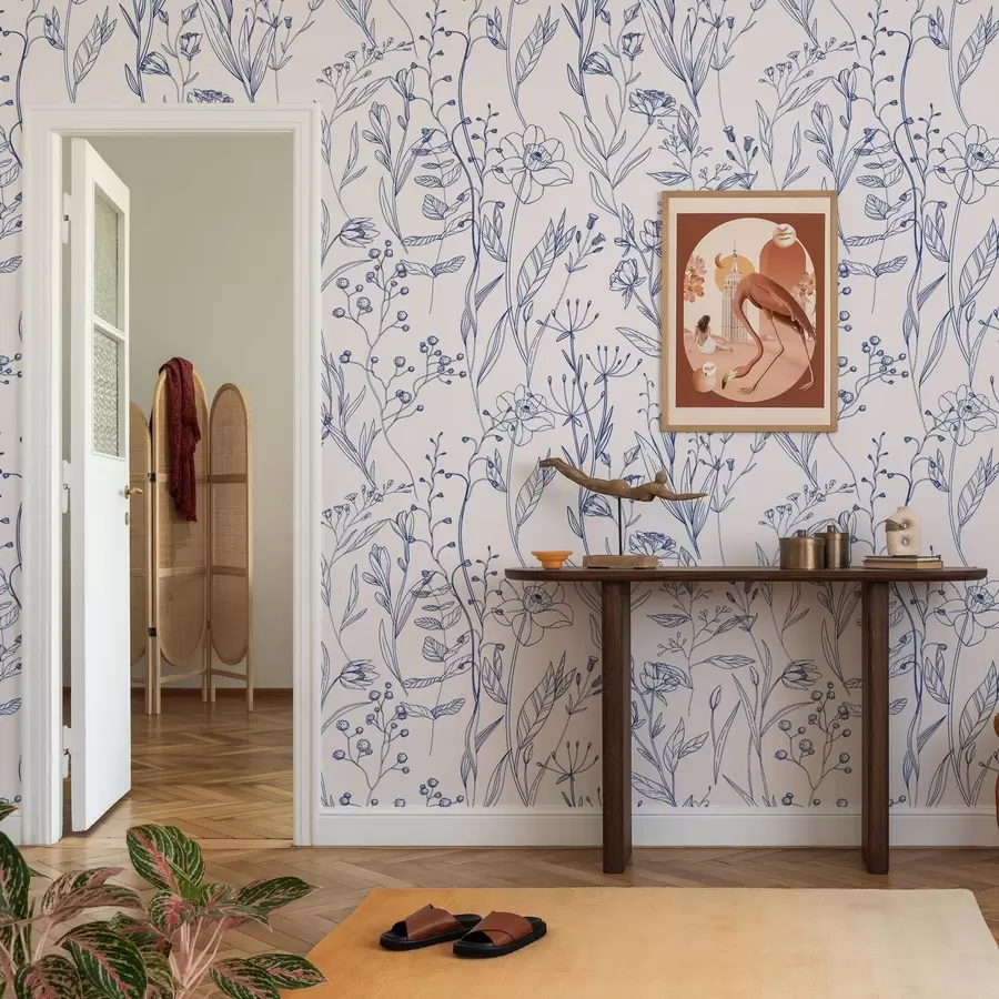 Fototapet Minimalistiska vildblommor