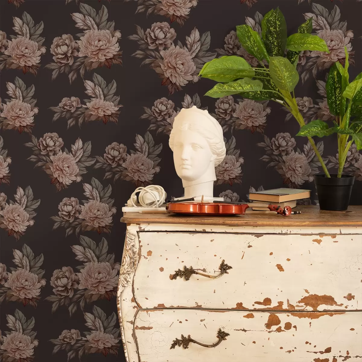 Bakgrund Retro rosor a00419v1