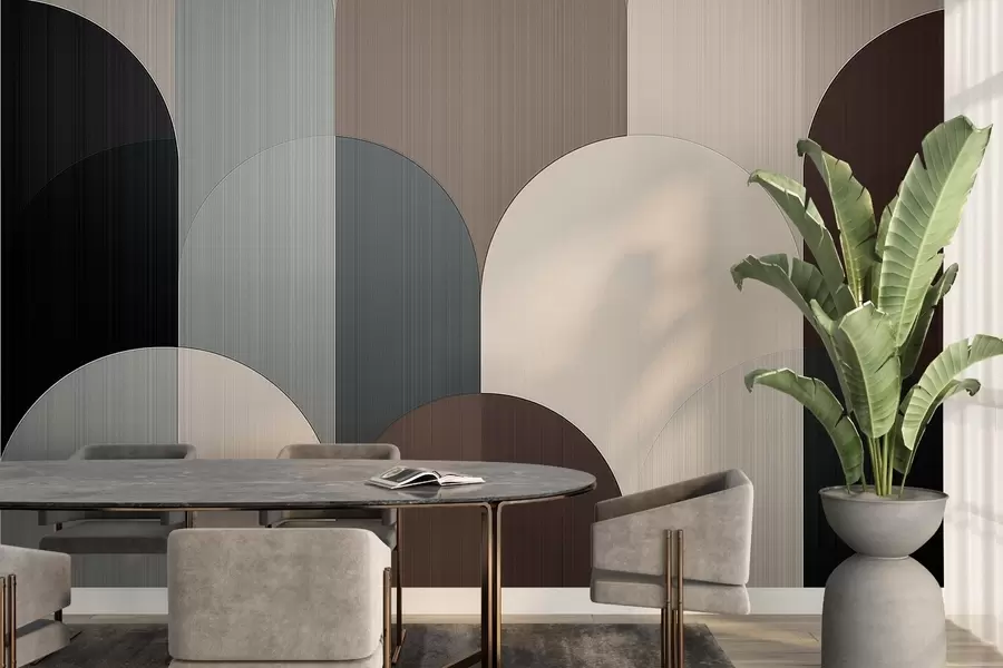 Fototapet Geometri för segmenterad båge w04215