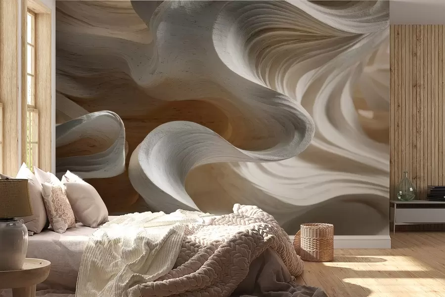 Fototapet Imitation av trävågor w04316