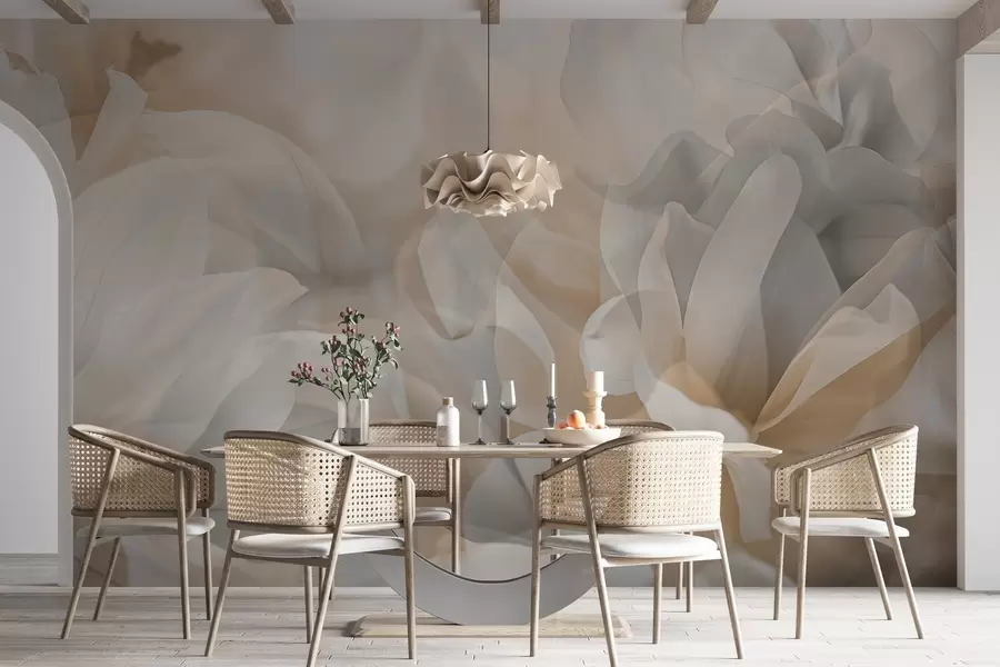 Fototapet Halvgenomskinliga blommor w04320