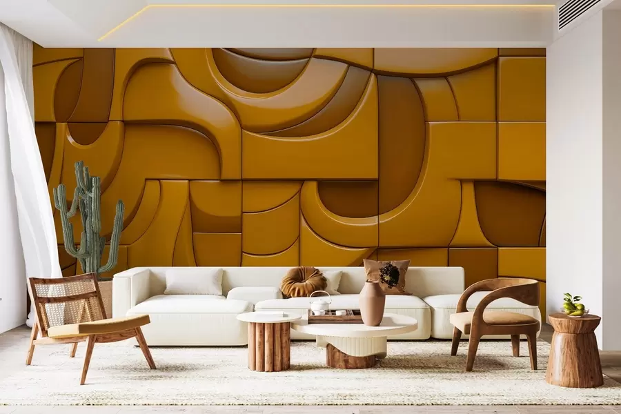 Fototapet Målad reliefvägg w04321