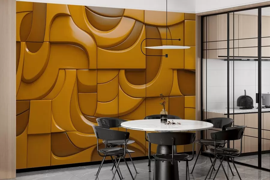 Fototapet Målad reliefvägg w04321