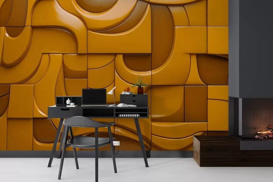 Fototapet Målad reliefvägg w04321