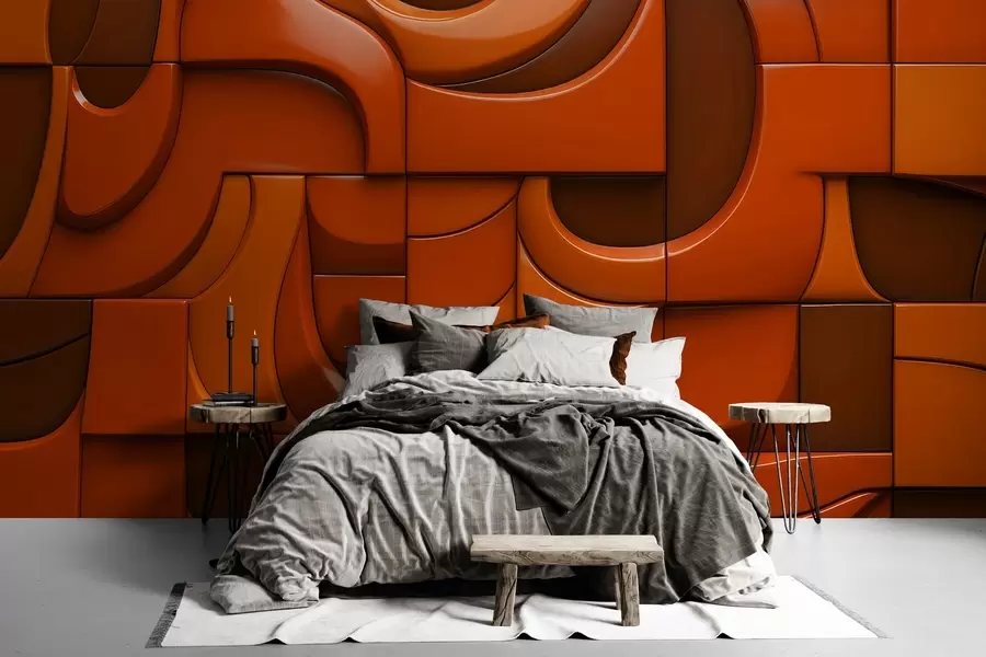 Fototapet Målad reliefvägg w04321v1