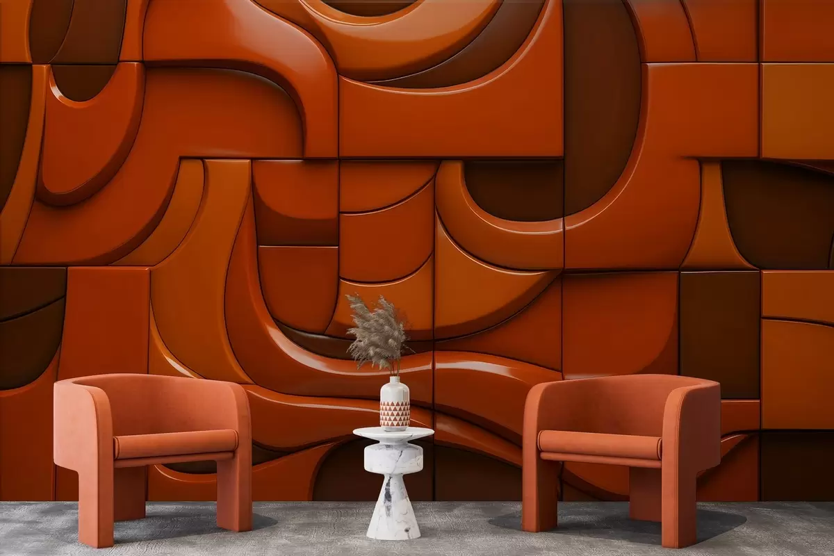 Fototapet Målad reliefvägg w04321v1