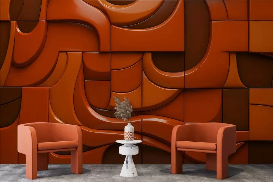 Fototapet Målad reliefvägg w04321v1