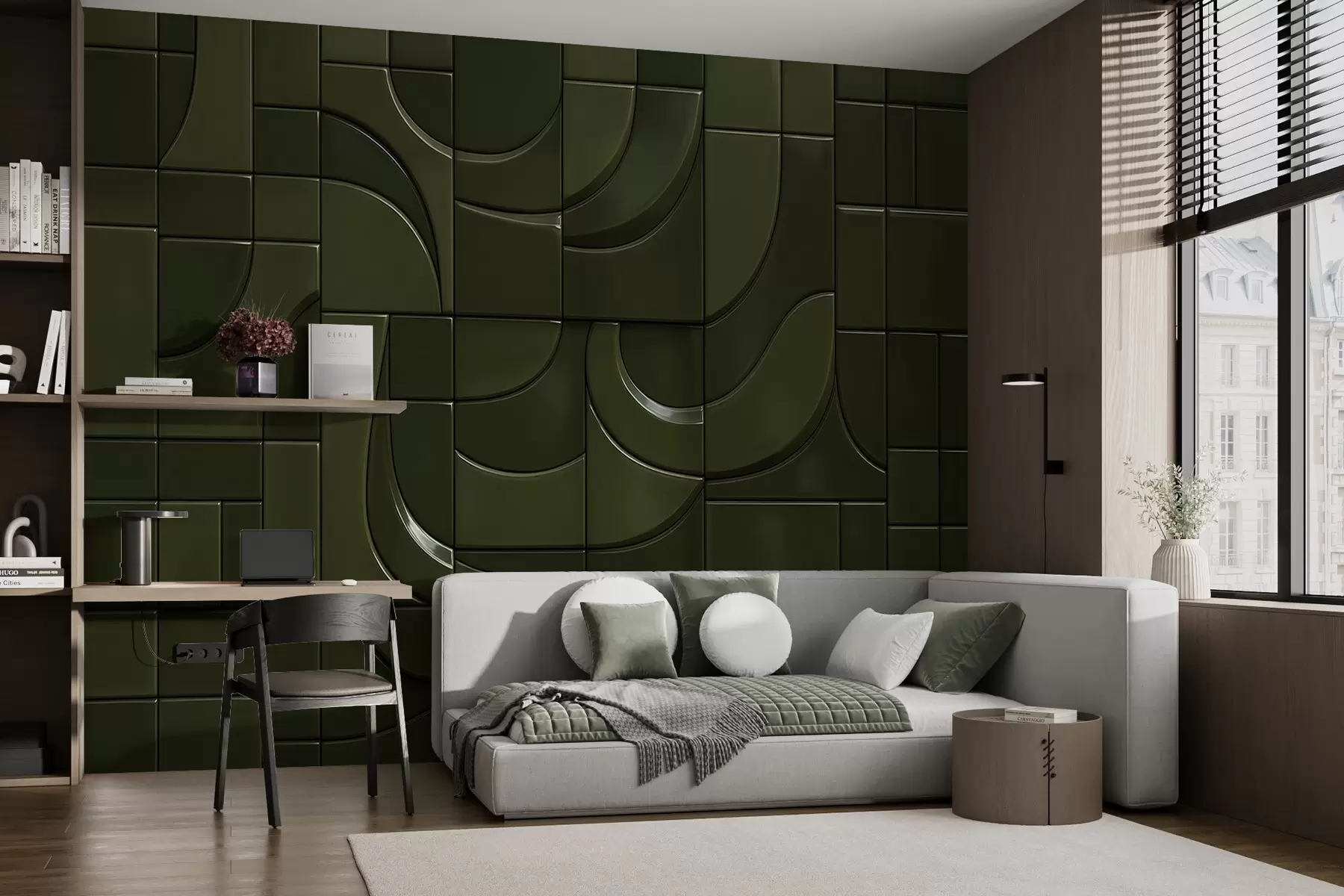 Fototapet Imitation av glansiga paneler w04325