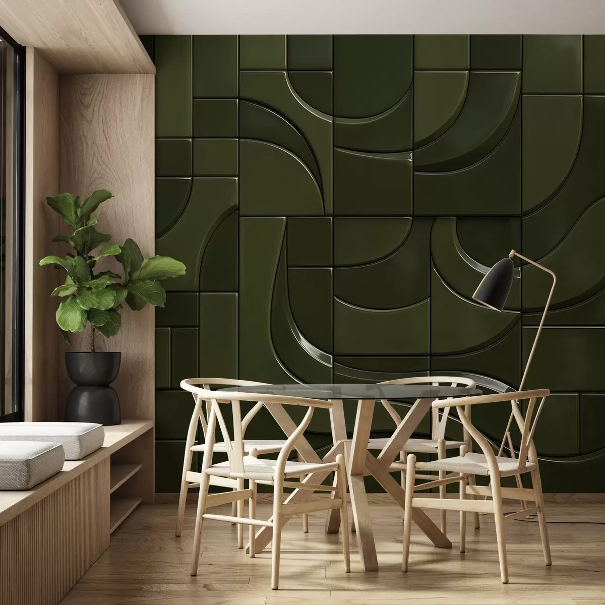 Fototapet Imitation av glansiga paneler w04325