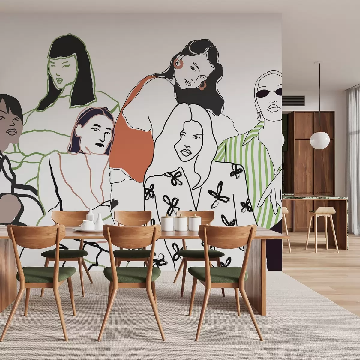 Fototapet Flickor w04359