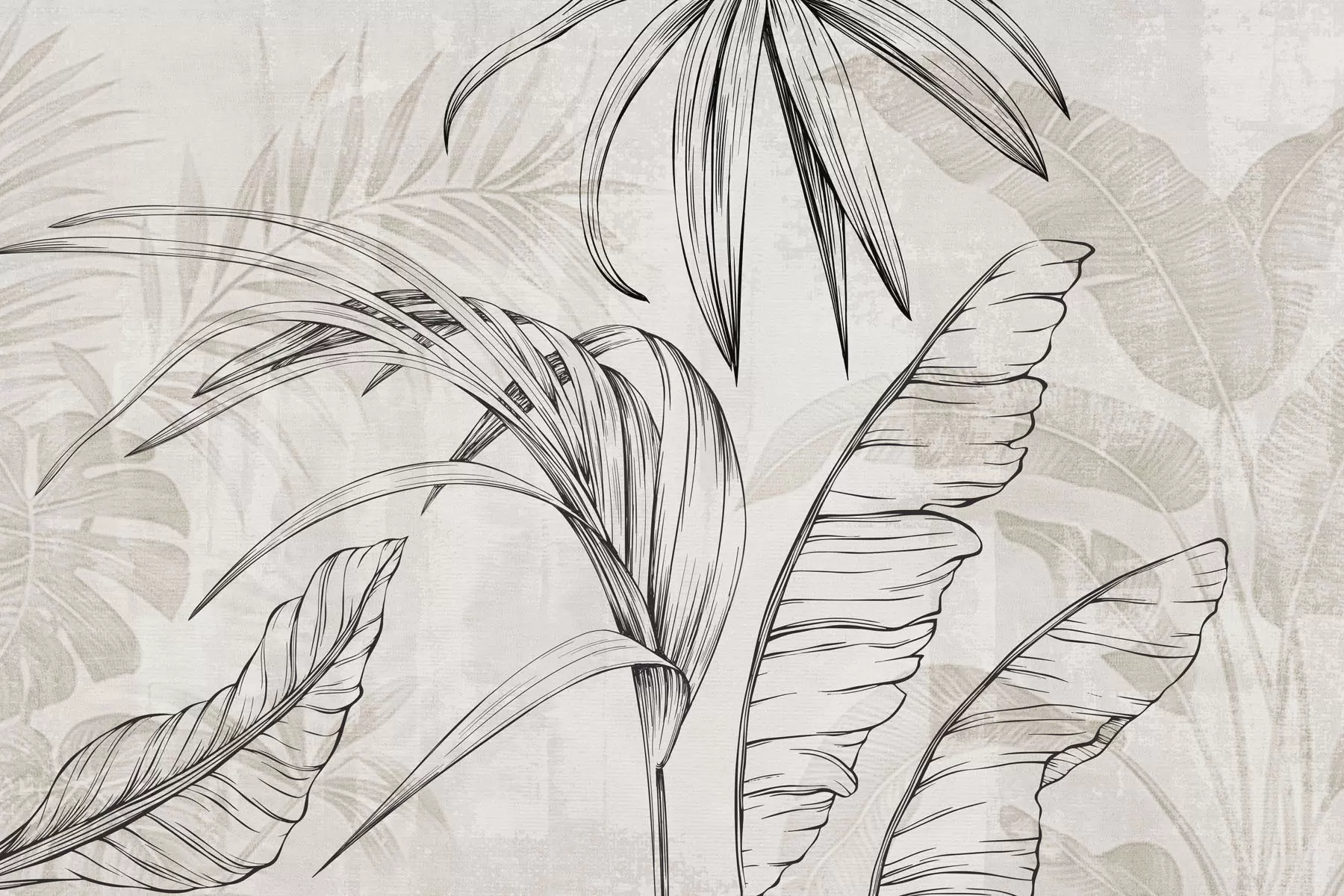 Fototapet Löv på bakgrund med imitationsoskärpa och textur w04362