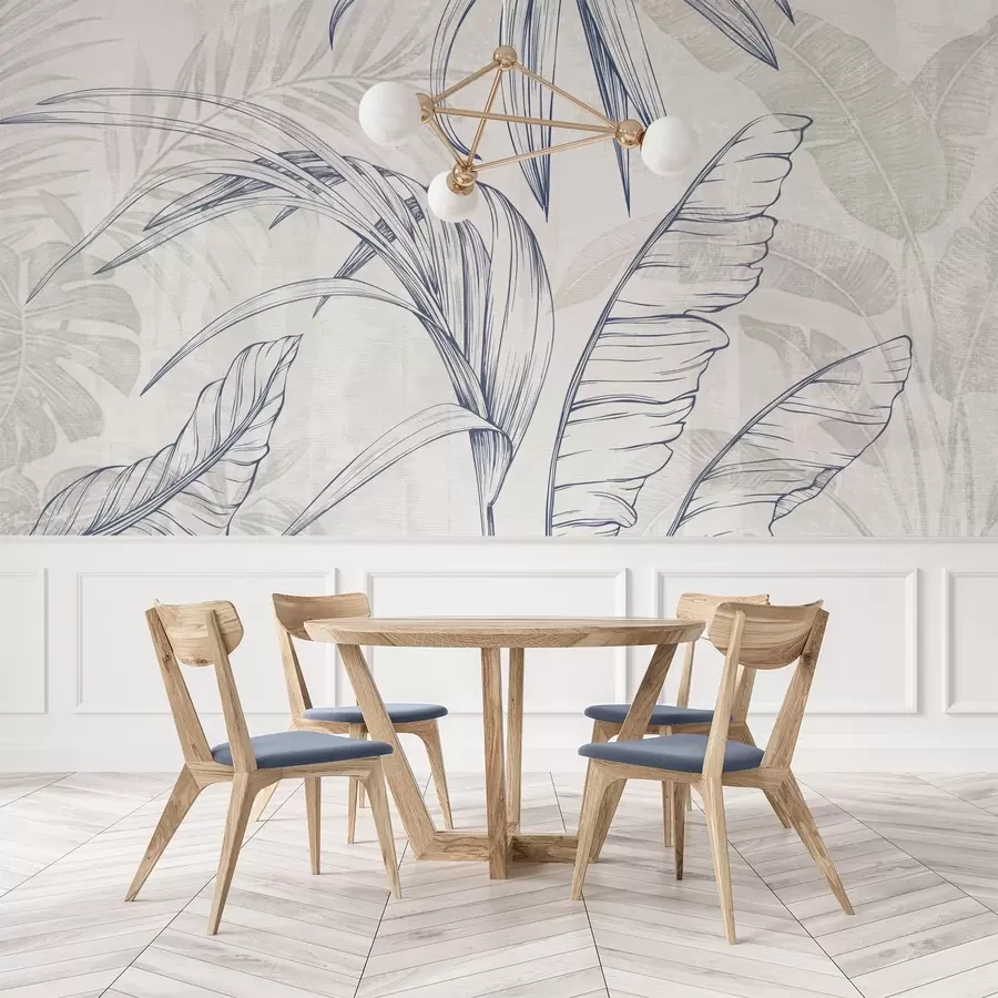 Fototapet Löv på bakgrund med imitationsoskärpa och textur w04362v1