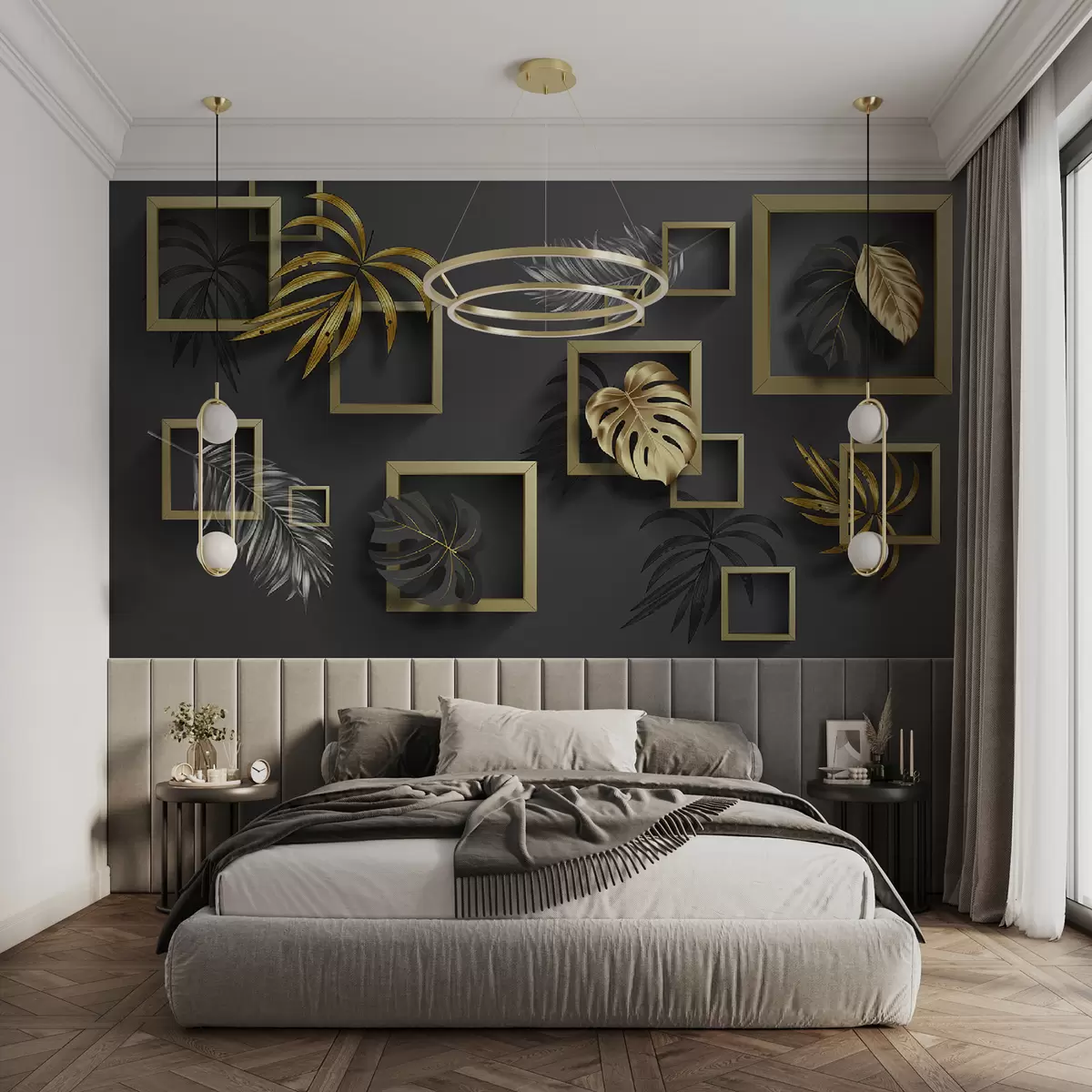 Fototapet Löv i ramar u77858