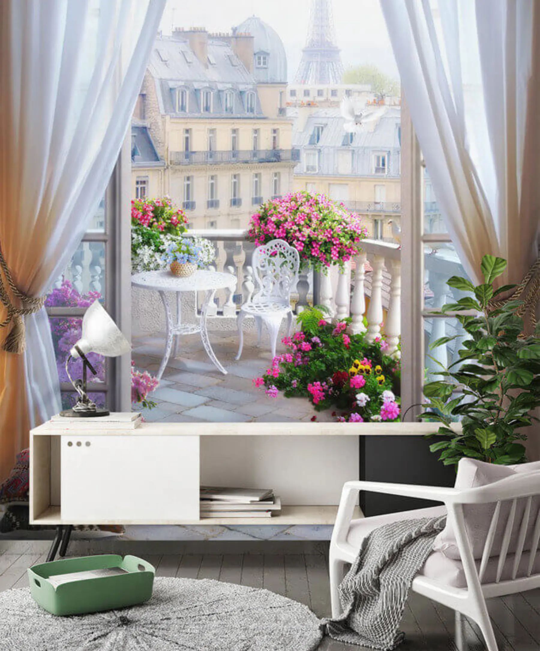 Fototapet Paris, utsikt från fönstret u79425