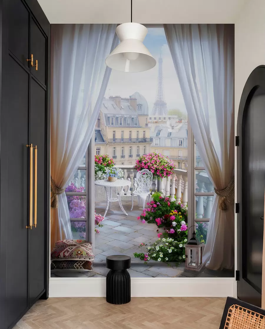 Fototapet Paris, utsikt från fönstret u79425