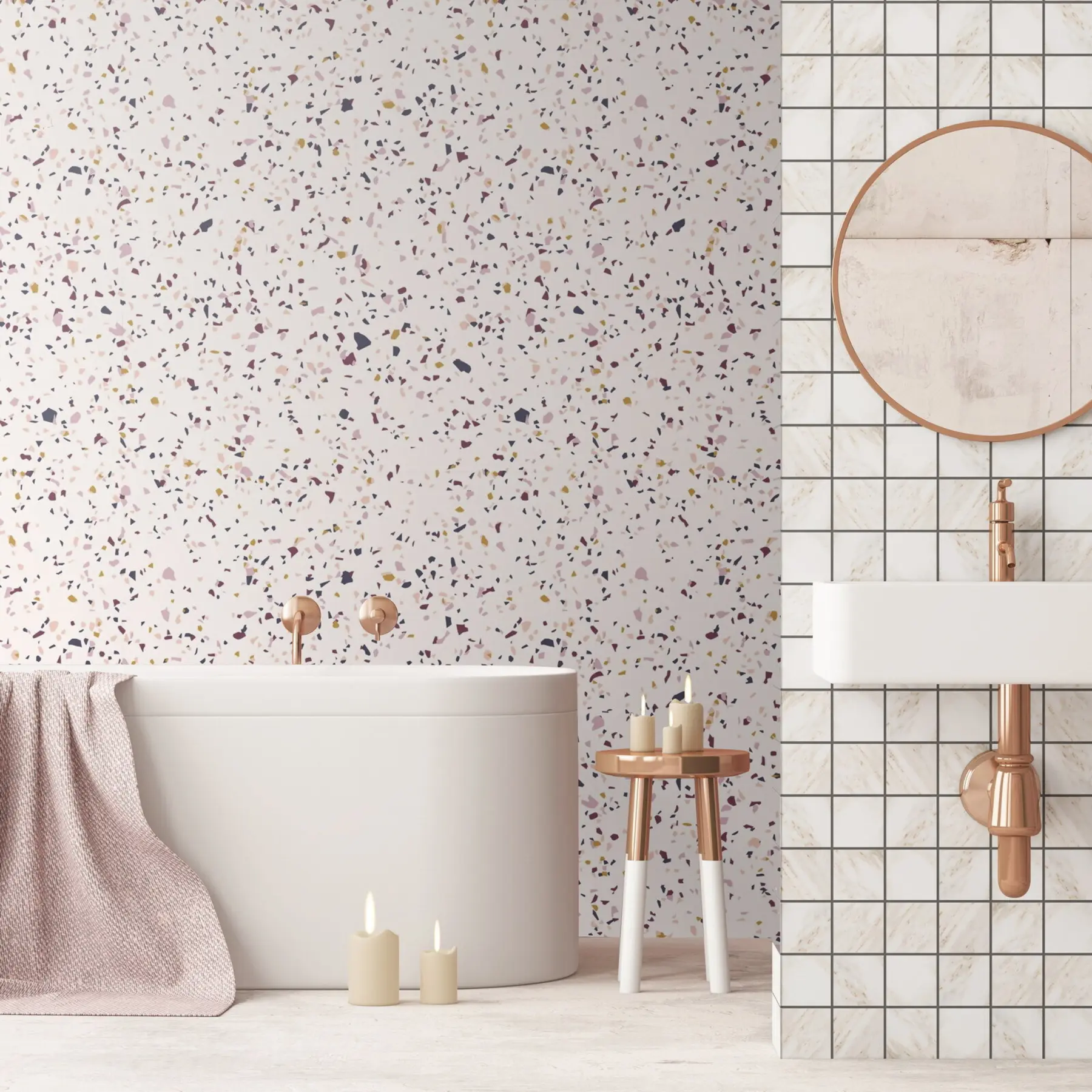 Fototapet Färg smuleffekt, Boho stil u71766