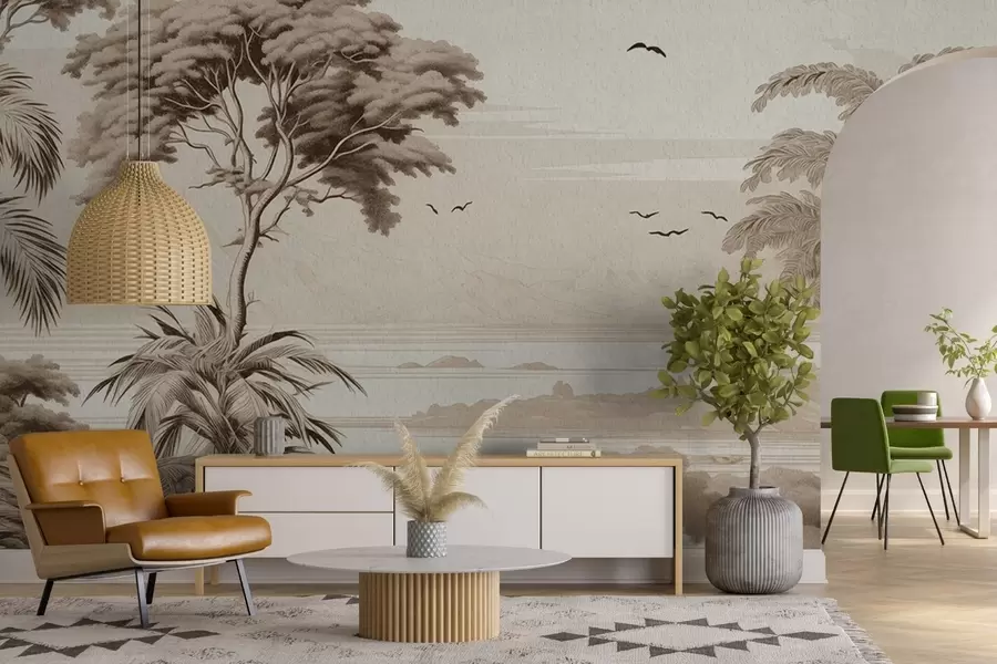 Fototapet Träd på väg mot horisonten w04363