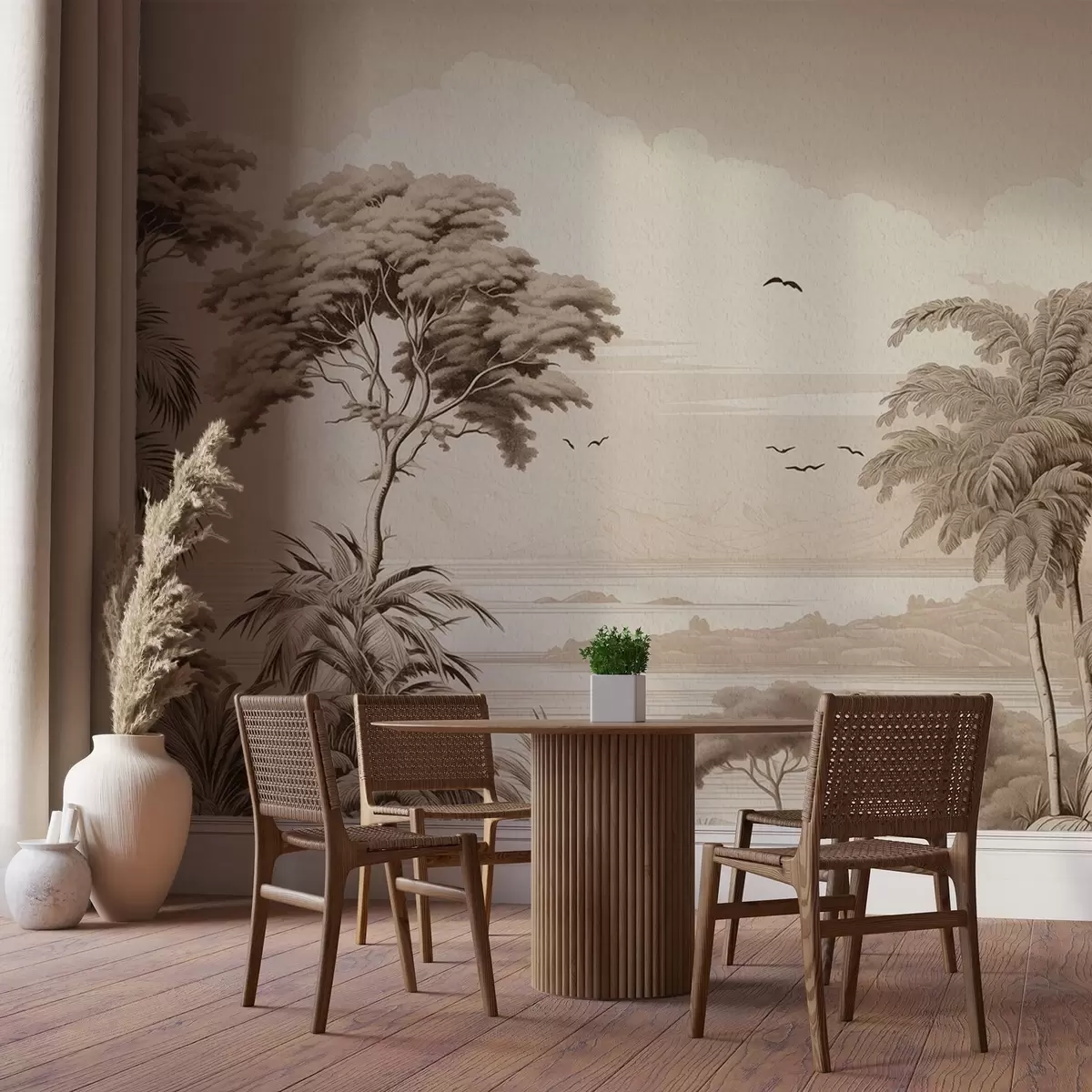 Fototapet Träd på väg mot horisonten w04363