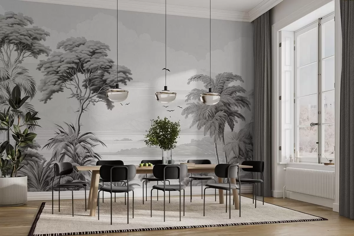 Fototapet Träd på väg mot horisonten w04363v1