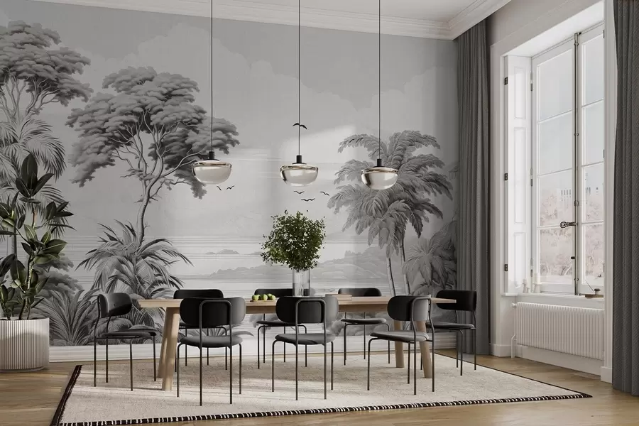 Fototapet Träd på väg mot horisonten w04363v1