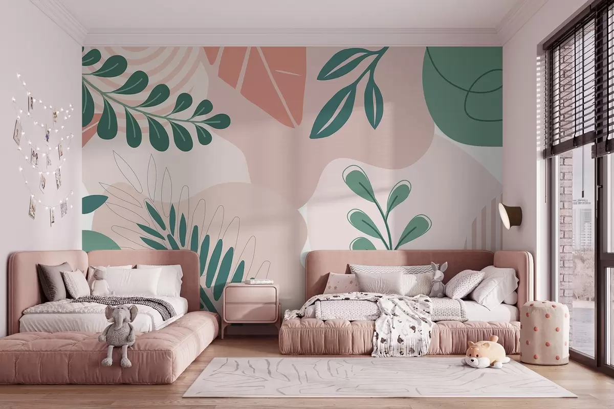 Fototapet Abstraktion, löv w04366