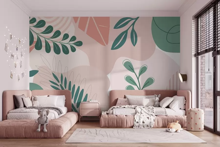 Fototapet Abstraktion, löv w04366