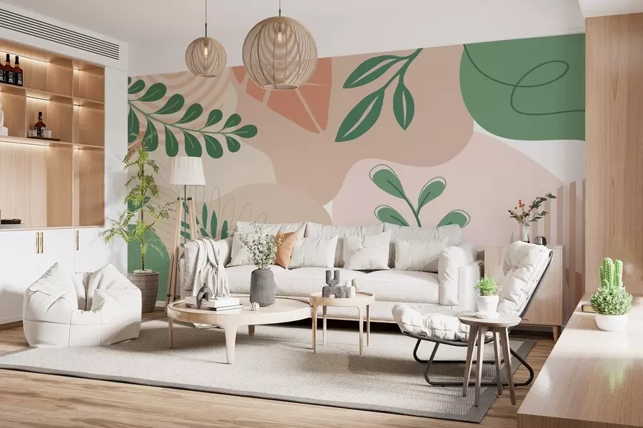 Fototapet Abstraktion, löv w04366v1