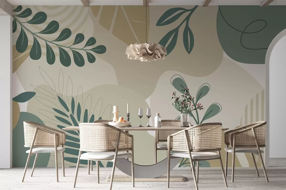 Fototapet Abstraktion, löv w04366v2