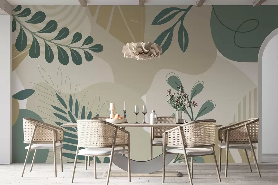 Fototapet Abstraktion, löv w04366v2