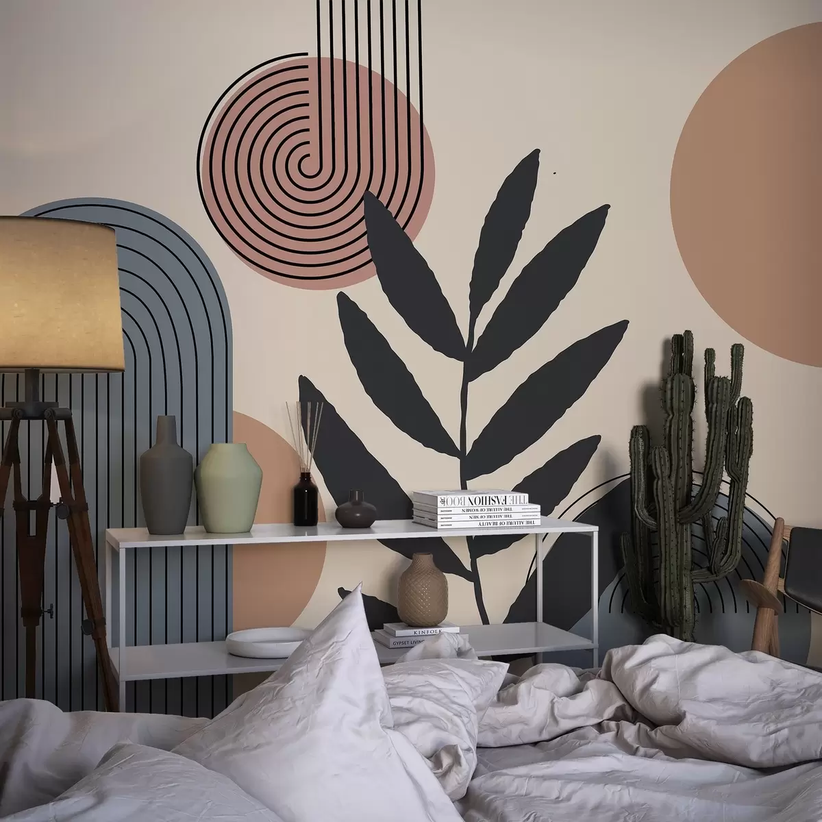 Fototapet Geometriska blad w04385