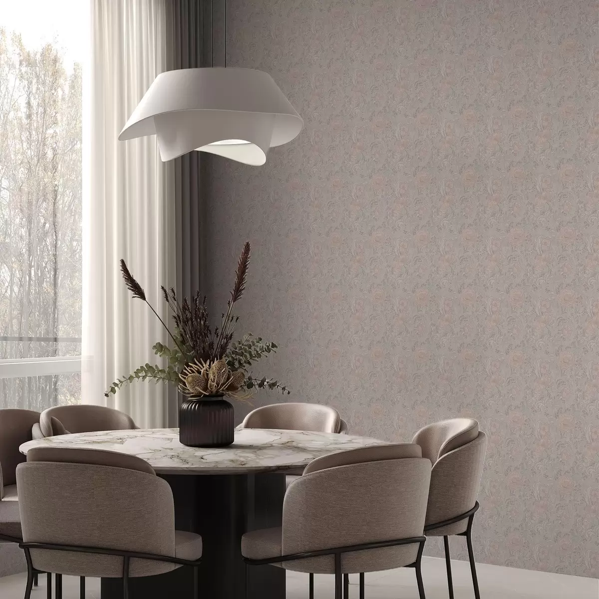 Bakgrund Mjuka pastellblommor i art nouveau-stil a00394