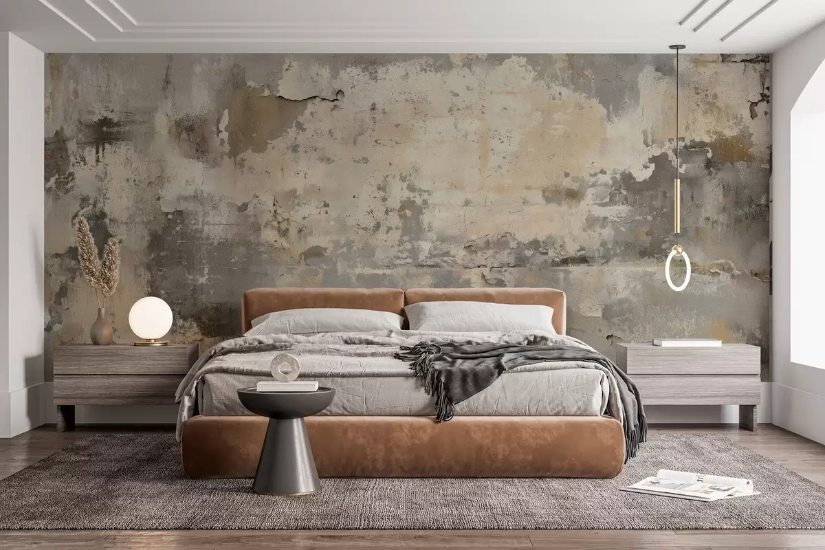 Fototapet imitation av en texturerad gammal vägg w04311