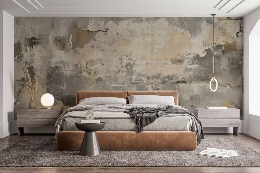 Fototapet imitation av en texturerad gammal vägg w04311