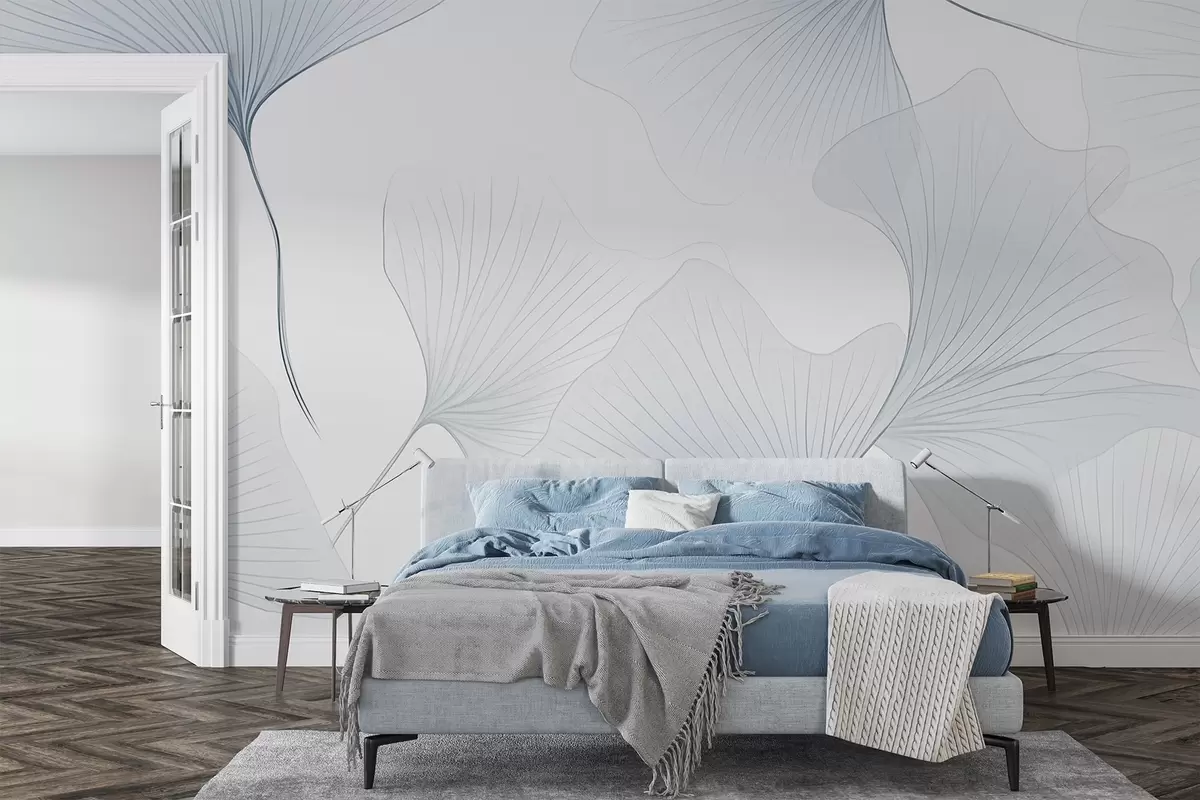 Fototapet Transparenta ginkgoblad w04433