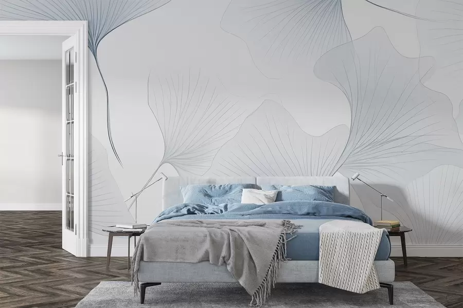 Fototapet Transparenta ginkgoblad w04433