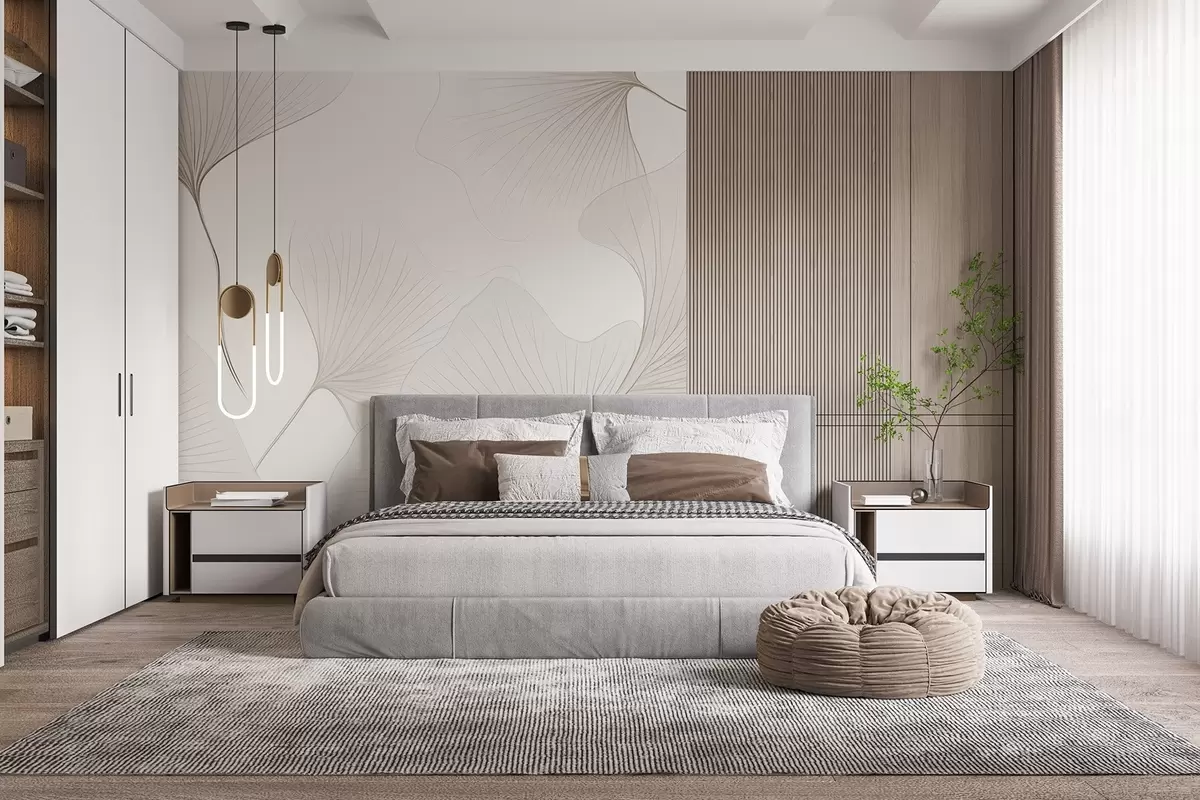 Fototapet Transparenta ginkgoblad w04433v1