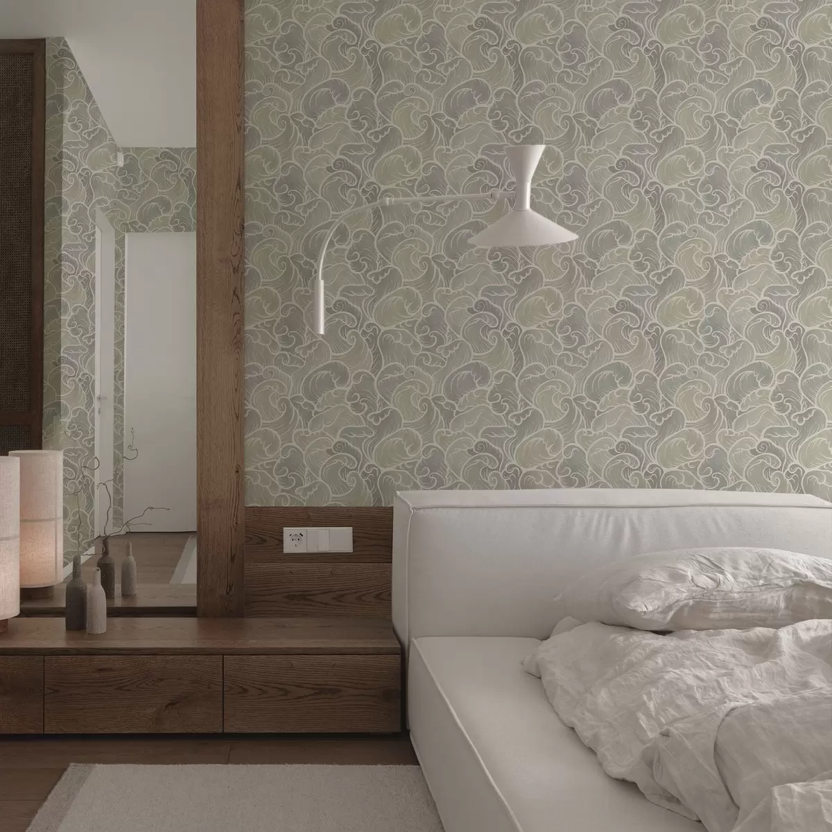 Bakgrund Abstrakta vågor i pastellfärger a00285