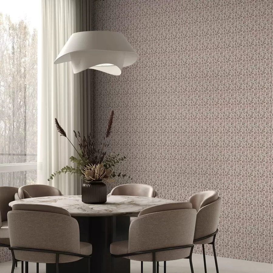 Fototapet Rosa rosor på en beige bakgrund a00346