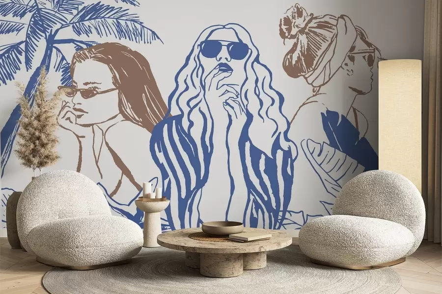 Fototapet Flickor w04463