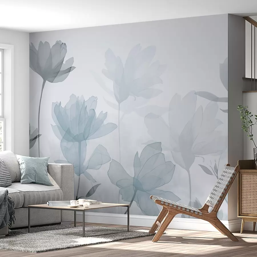 Fototapet Silhuetter av blommor w04489v1