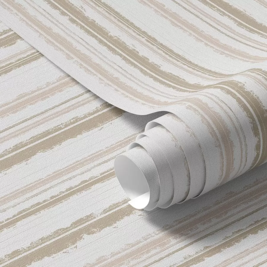 Fototapet Beige-rosa ränder med vita accenter a00505