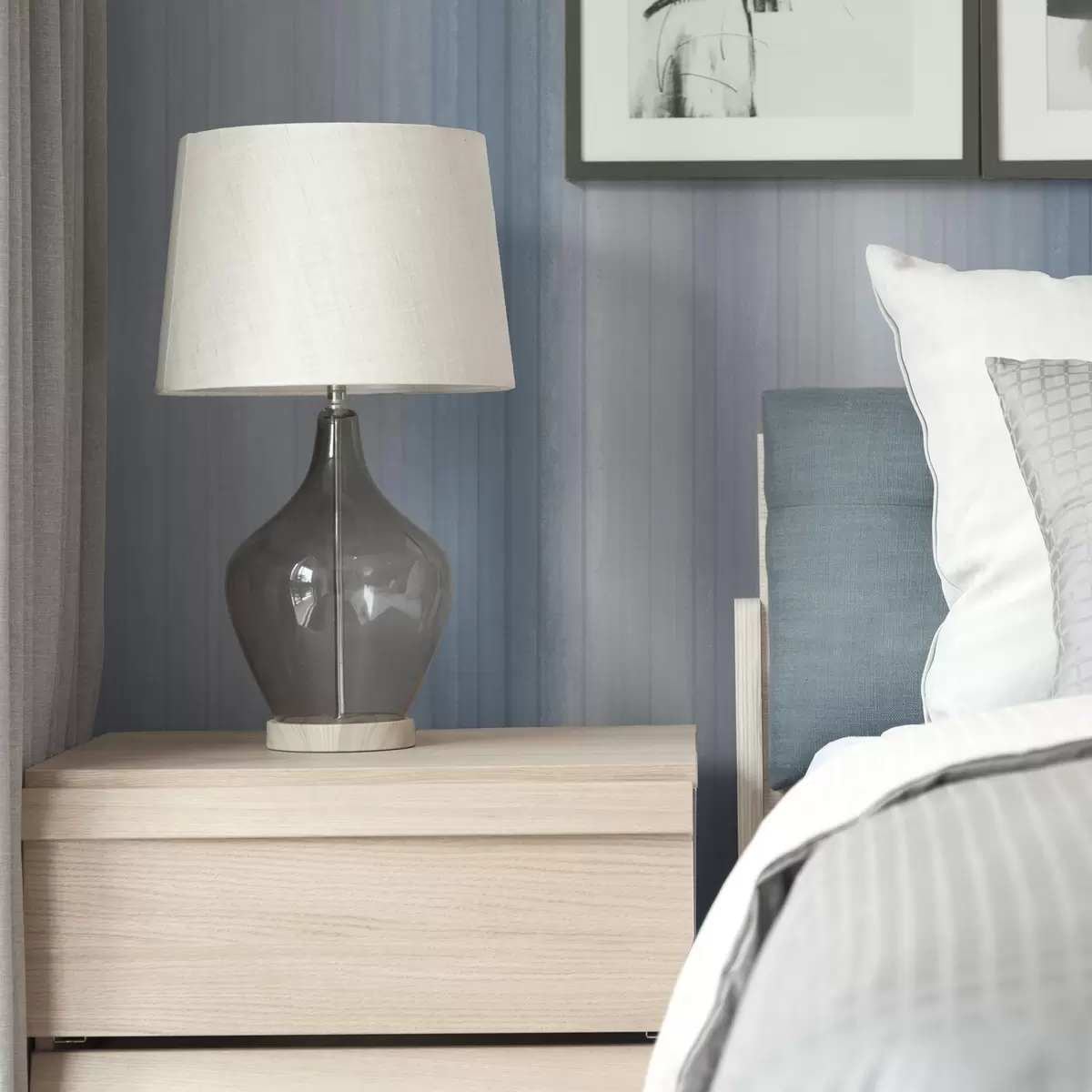 Bakgrund Mjuka blågrå ränder i gradient a00506