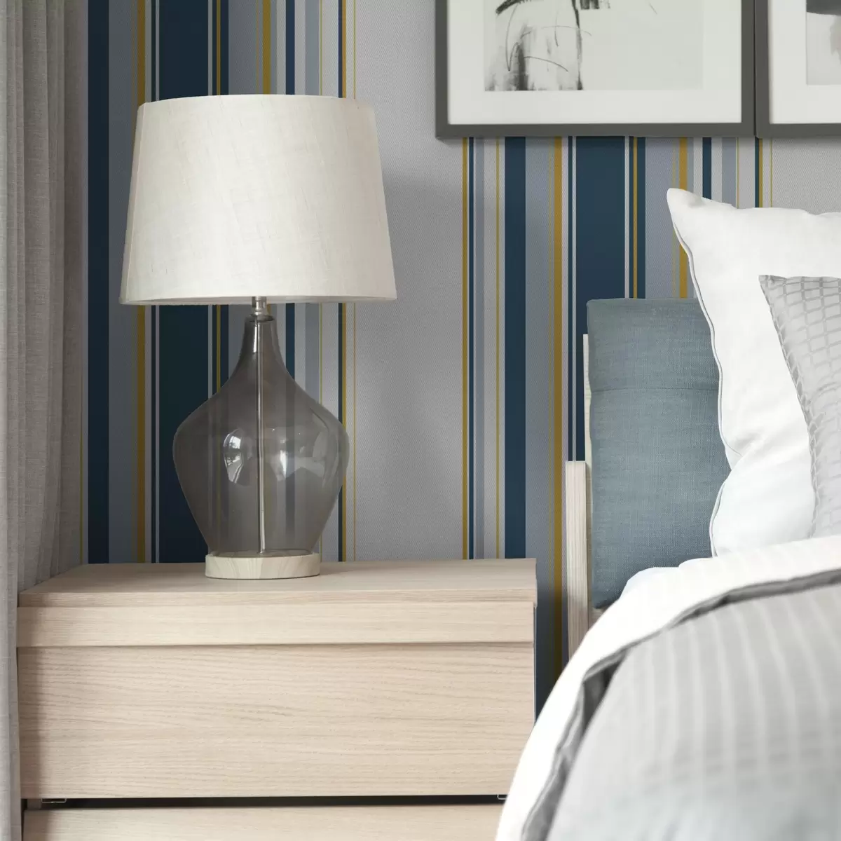 Bakgrund Tätt mönster av blå och gula vertikala ränder a00524