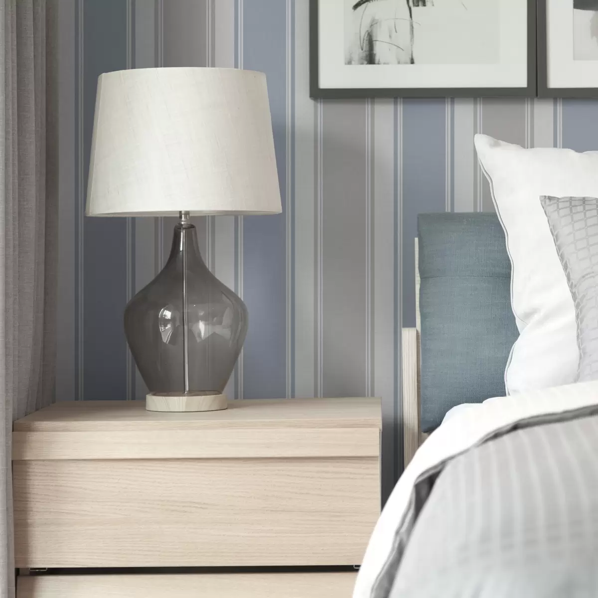 Bakgrund Kombination av grå och blå breda ränder a00557